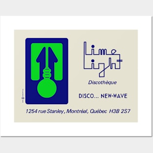 Vintage Retro Lime Light Disco Montreal Posters and Art